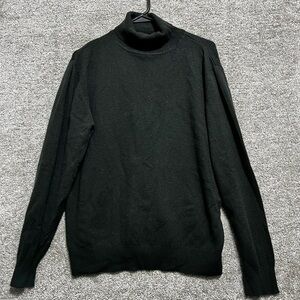 Country Shop Woman’s Turtle Mock Neck Cashmere Sweater Hunter Green Size Large